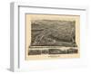 1891, Asheville Bird's Eye View, North Carolina, United States-null-Framed Premium Giclee Print