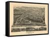 1891, Asheville Bird's Eye View, North Carolina, United States-null-Framed Stretched Canvas