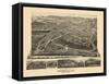 1891, Asheville Bird's Eye View, North Carolina, United States-null-Framed Stretched Canvas