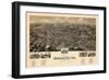 1891, Bedford City Bird's Eye View, Virginia, United States-null-Framed Giclee Print