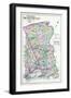 1891, Bucks County Map, Pennsylvania, United States-null-Framed Giclee Print