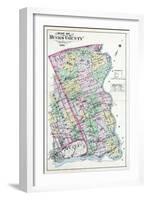 1891, Bucks County Map, Pennsylvania, United States-null-Framed Giclee Print