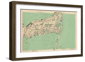 1891, Cape Cod, Barnstable, Orleans, Brewster, Harwich, Chatham, Dennis, Yarmouth, Massachusetts-null-Framed Giclee Print