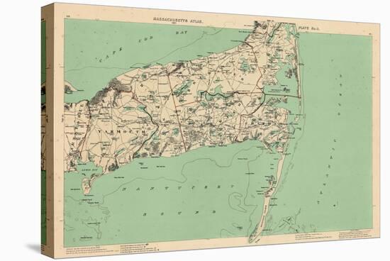 1891, Cape Cod, Barnstable, Orleans, Brewster, Harwich, Chatham, Dennis, Yarmouth, Massachusetts-null-Stretched Canvas