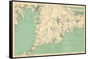 1891, Cape Cod, Plymouth, Barnstable, Falmouth, Mashpee, Bourne, Marion, Massachusetts, USA-null-Framed Stretched Canvas