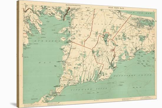 1891, Cape Cod, Plymouth, Barnstable, Falmouth, Mashpee, Bourne, Marion, Massachusetts, USA-null-Stretched Canvas