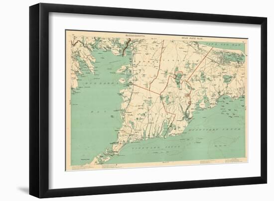 1891, Cape Cod, Plymouth, Barnstable, Falmouth, Mashpee, Bourne, Marion, Massachusetts, USA-null-Framed Giclee Print