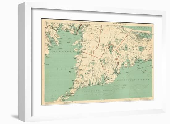 1891, Cape Cod, Plymouth, Barnstable, Falmouth, Mashpee, Bourne, Marion, Massachusetts, USA-null-Framed Giclee Print