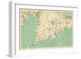 1891, Cape Cod, Plymouth, Barnstable, Falmouth, Mashpee, Bourne, Marion, Massachusetts, USA-null-Framed Giclee Print