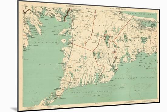 1891, Cape Cod, Plymouth, Barnstable, Falmouth, Mashpee, Bourne, Marion, Massachusetts, USA-null-Mounted Giclee Print