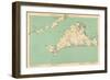 1891, Dukes, Martha's Vinyard, Gay Head, Chilmark, Tisbury, Edgartown, Cottage City, Massachusetts-null-Framed Giclee Print