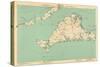 1891, Dukes, Martha's Vinyard, Gay Head, Chilmark, Tisbury, Edgartown, Cottage City, Massachusetts-null-Stretched Canvas