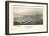 1891, Edmond Bird's Eye View, Oklahoma, United States-null-Framed Giclee Print