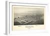 1891, Edmond Bird's Eye View, Oklahoma, United States-null-Framed Giclee Print