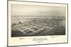 1891, Edmond Bird's Eye View, Oklahoma, United States-null-Mounted Giclee Print