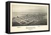 1891, Edmond Bird's Eye View, Oklahoma, United States-null-Framed Stretched Canvas