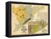 1891, Galveston County Wall Map, Texas, United States-null-Framed Stretched Canvas