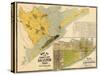 1891, Galveston County Wall Map, Texas, United States-null-Stretched Canvas