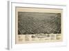 1891, Greensboro Bird's Eye View, North Carolina, United States-null-Framed Giclee Print