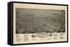 1891, Greensboro Bird's Eye View, North Carolina, United States-null-Framed Stretched Canvas