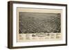 1891, Greensboro Bird's Eye View, North Carolina, United States-null-Framed Giclee Print