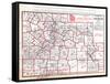 1891, Index Map - Akron Street Map, Ohio, United States-null-Framed Stretched Canvas