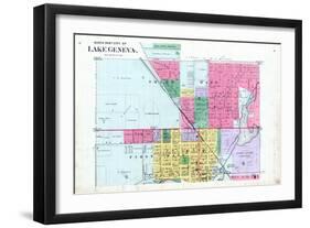 1891, Lake Geneva City - North, Wisconsin, United States-null-Framed Giclee Print