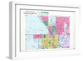 1891, Lake Geneva City - North, Wisconsin, United States-null-Framed Giclee Print