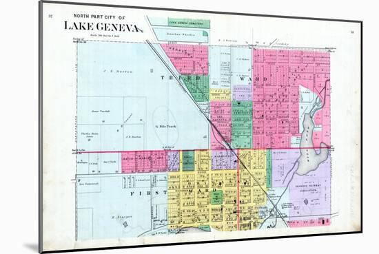 1891, Lake Geneva City - North, Wisconsin, United States-null-Mounted Giclee Print