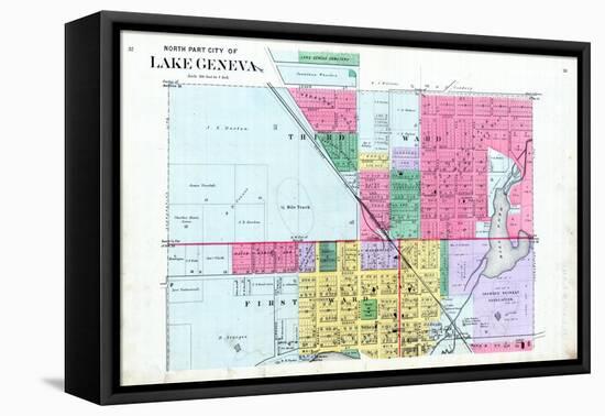 1891, Lake Geneva City - North, Wisconsin, United States-null-Framed Stretched Canvas