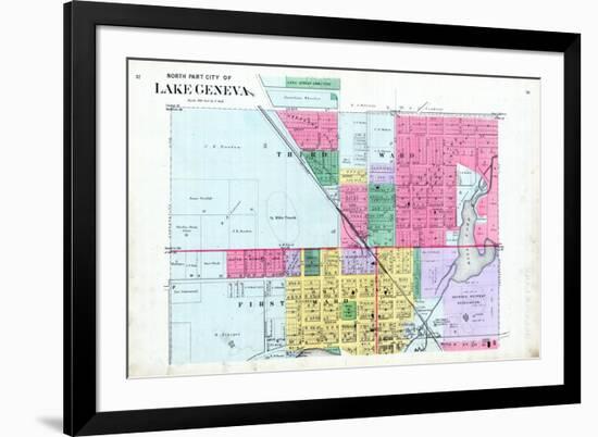 1891, Lake Geneva City - North, Wisconsin, United States-null-Framed Giclee Print