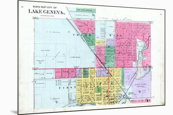 1891, Lake Geneva City - North, Wisconsin, United States-null-Mounted Giclee Print