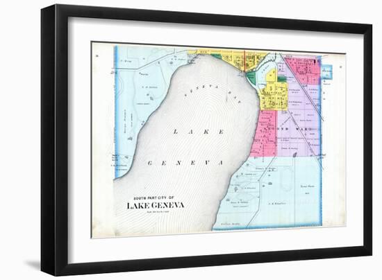 1891, Lake Geneva City - South, Wisconsin, United States-null-Framed Giclee Print