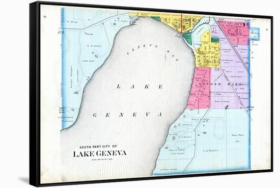 1891, Lake Geneva City - South, Wisconsin, United States-null-Framed Stretched Canvas