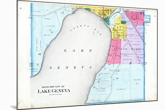 1891, Lake Geneva City - South, Wisconsin, United States-null-Mounted Premium Giclee Print