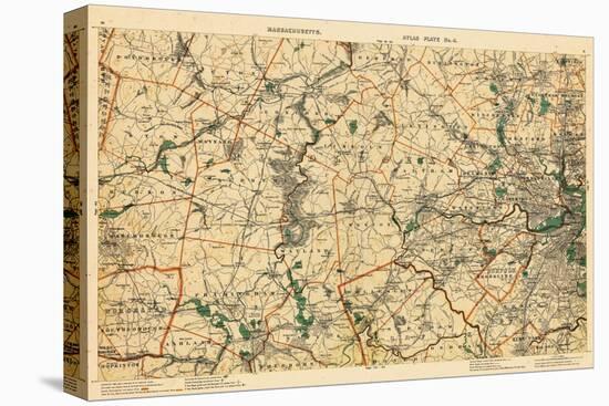 1891, Middlesex, Boston, Norfolk, Suffolk, Worcester, Massachusetts, United States-null-Stretched Canvas