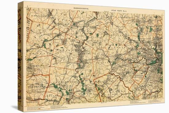 1891, Middlesex, Boston, Norfolk, Suffolk, Worcester, Massachusetts, United States-null-Stretched Canvas