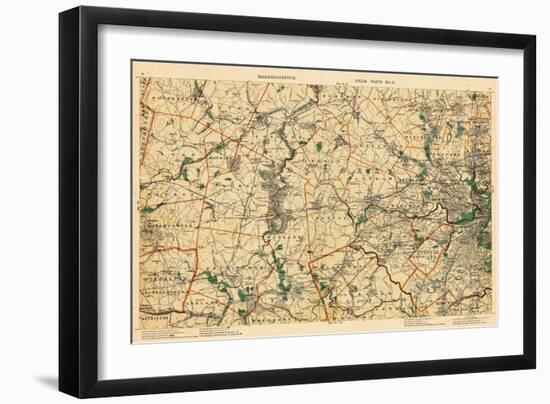 1891, Middlesex, Boston, Norfolk, Suffolk, Worcester, Massachusetts, United States-null-Framed Giclee Print