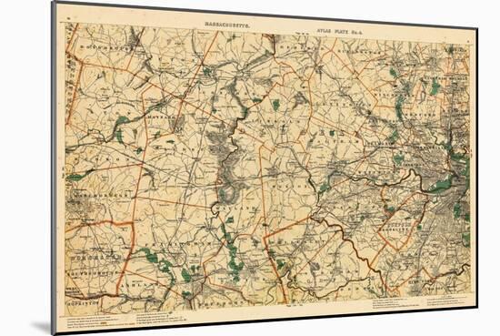 1891, Middlesex, Boston, Norfolk, Suffolk, Worcester, Massachusetts, United States-null-Mounted Giclee Print