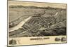 1891, Missoula Bird's Eye View, Montana, United States-null-Mounted Giclee Print