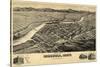 1891, Missoula Bird's Eye View, Montana, United States-null-Stretched Canvas