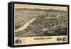 1891, Missoula Bird's Eye View, Montana, United States-null-Framed Stretched Canvas