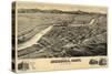 1891, Missoula Bird's Eye View, Montana, United States-null-Stretched Canvas