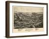 1891, Moscow Bird's Eye View, Pennsylvania, United States-null-Framed Giclee Print