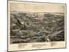 1891, Moscow Bird's Eye View, Pennsylvania, United States-null-Mounted Giclee Print
