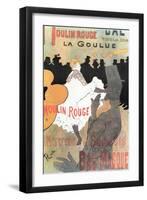 1891 Moulin Rouge La Goulue (1bande)-Henri de Toulouse-Lautrec-Framed Giclee Print