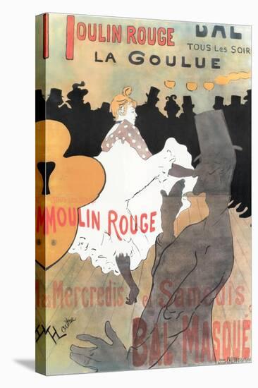 1891 Moulin Rouge La Goulue (1bande)-Henri de Toulouse-Lautrec-Stretched Canvas