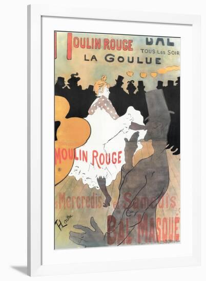 1891 Moulin Rouge La Goulue (1bande)-Henri de Toulouse-Lautrec-Framed Giclee Print