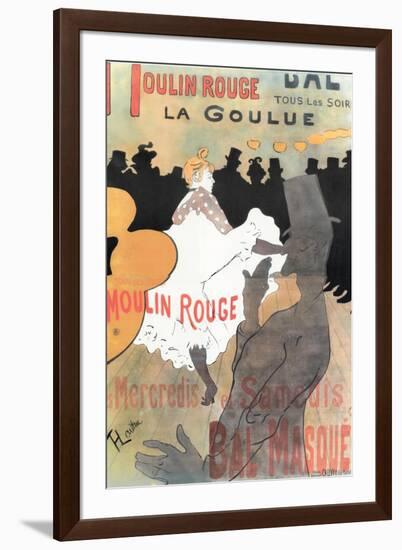 1891 Moulin Rouge La Goulue (1bande)-Henri de Toulouse-Lautrec-Framed Giclee Print