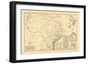 1891, New Mexico, Texas, Civil War-null-Framed Giclee Print